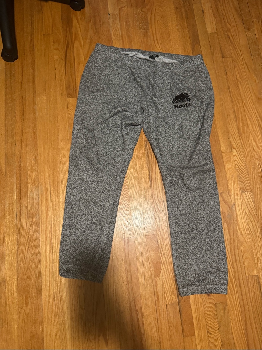 Roots Salt and Pepper Sweatpants Gray Women's Cozy Joggers Logo great condition